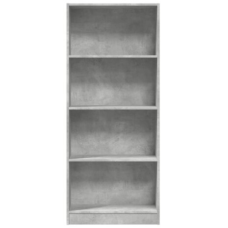 Boekenkast 60x24x143 cm bewerkt hout betongrijs 4