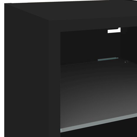 Tv-wandmeubel met LED-verlichting 30x28,5x30 cm zwart 11