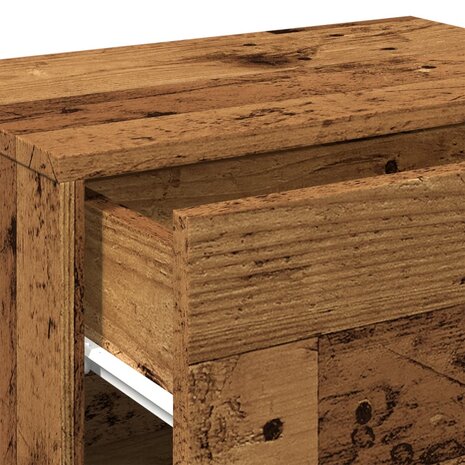 Nachtkastje wandgemonteerd oud houtkleurig 10