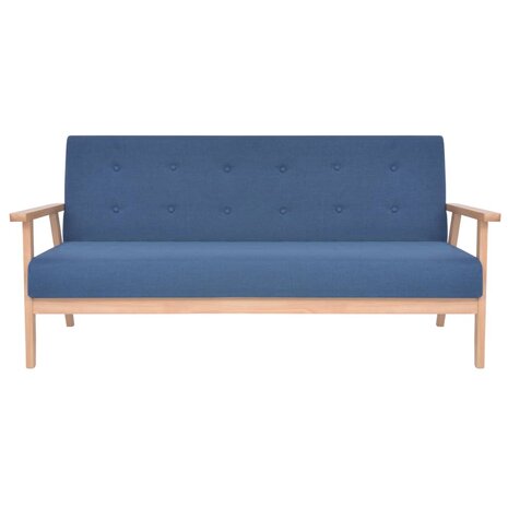 Driezitsbank stof blauw 2