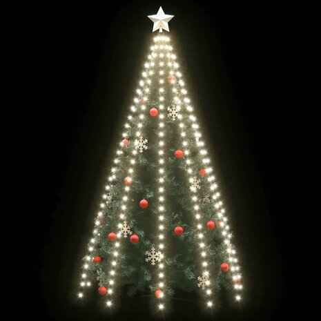 Kerstboomverlichting met 250 LED&apos;s koudwit net 250 cm 3