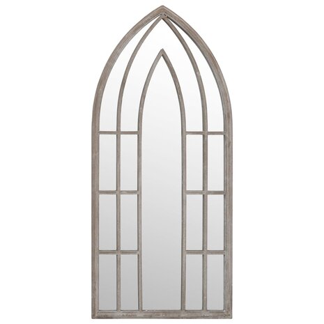 Tuinspiegel 100x45 cm ijzer zandkleurig 2