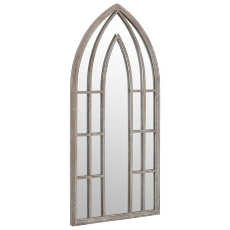 Tuinspiegel 100x45 cm ijzer zandkleurig 3