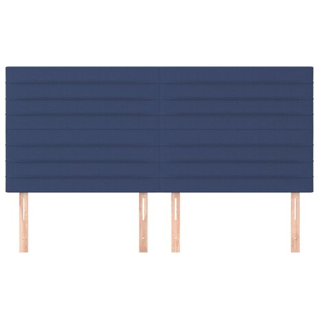 Hoofdborden 4 st 80x5x78/88 cm stof blauw 3