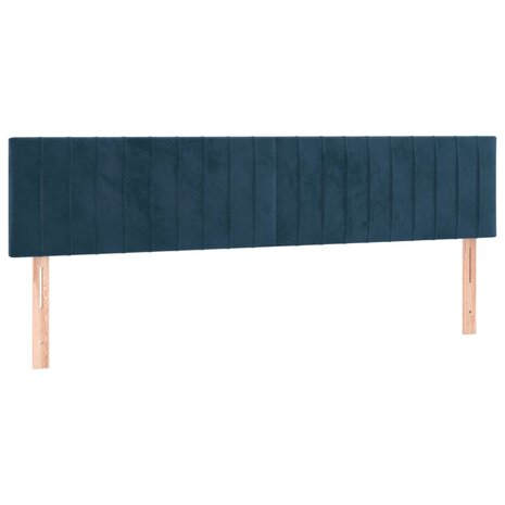Hoofdborden 2 st 80x5x78/88 cm fluweel donkerblauw 2