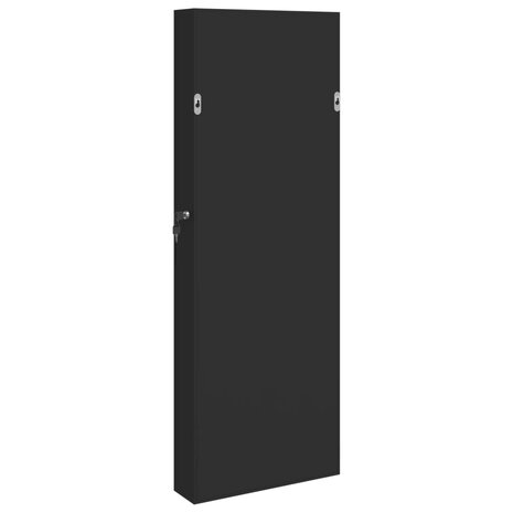 Sieradenkast met spiegel wandgemonteerd 37,5x10x106 cm zwart 7