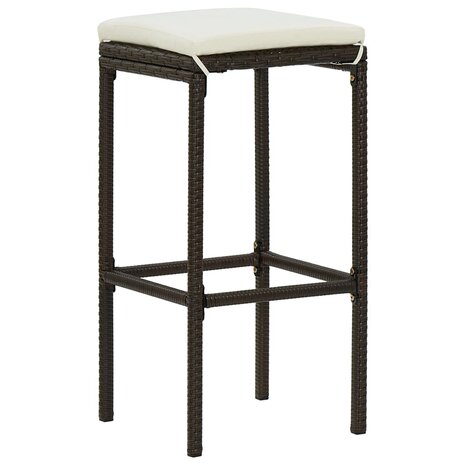 3-delige Barset poly rattan bruin 6