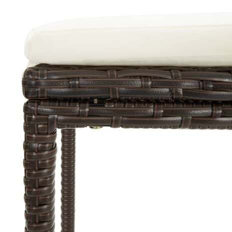 3-delige Barset poly rattan bruin 7