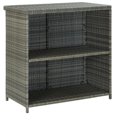 3-delige Barset poly rattan grijs 5