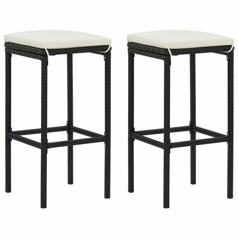 3-delige Barset poly rattan zwart 7