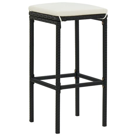 3-delige Barset poly rattan zwart 8