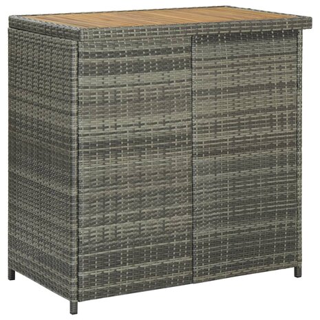 3-delige Barset poly rattan grijs 4