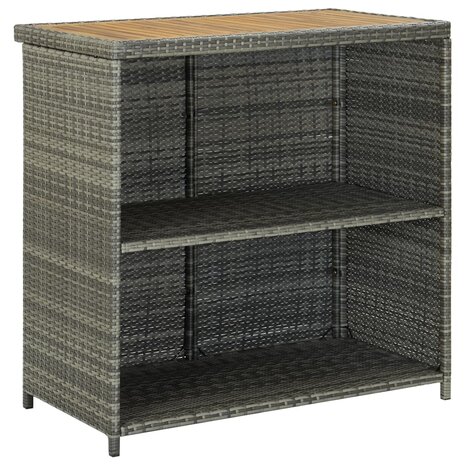 3-delige Barset poly rattan grijs 5