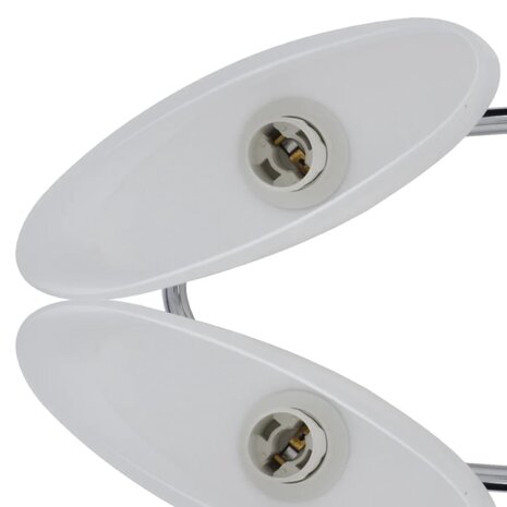 Plafondlamp met ellipsvormige glazen kappen 6xE14  4