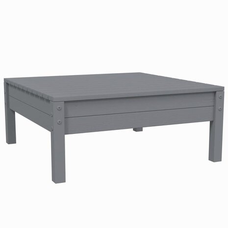 3-delige Loungeset met kussens massief grenenhout grijs 7