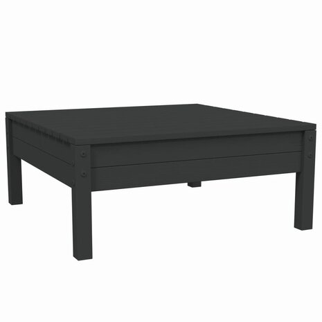 3-delige Loungeset met kussens massief grenenhout zwart 7
