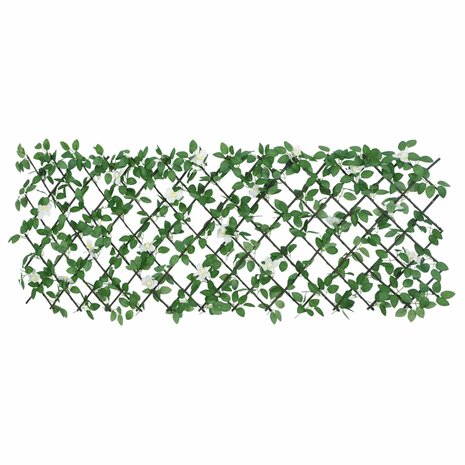 Kunstplant klimop op latwerk uittrekbaar 186x30 cm groen 3