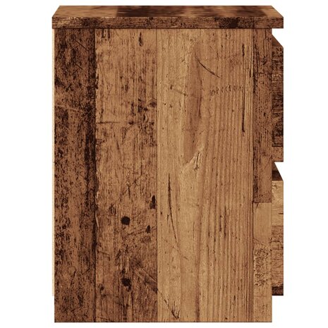Nachtkastje 30x30x40 cm bewerkt hout oud houtkleurig 5