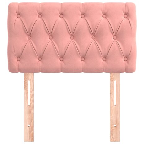 Hoofdbord 80x7x78/88 cm fluweel roze 3