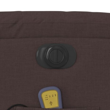 Sta-op-massagestoel elektrisch verstelbaar stof donkerbruin 12