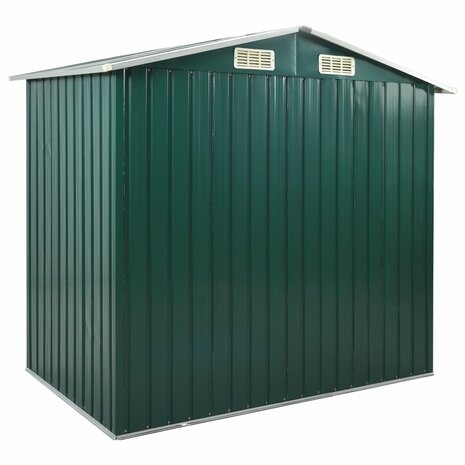 Tuinschuur met rek 205x130x183 cm ijzer groen 5