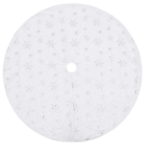 Kerstboomrok luxe 122 cm kunstvacht wit 2