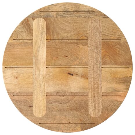 Tafelblad rond Ø 40x2,5 cm massief ruw mangohout 5