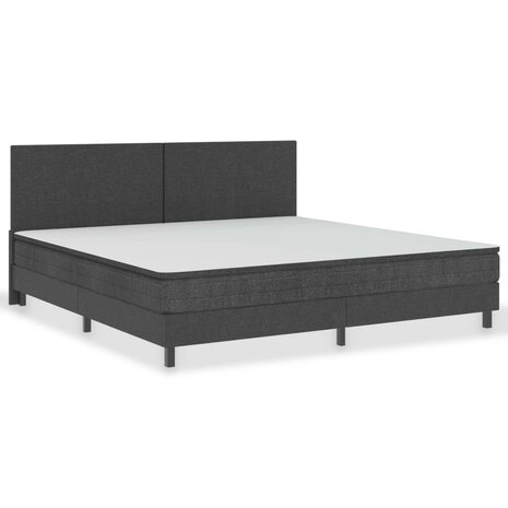 Boxspringframe stof grijs 200x200 cm 2