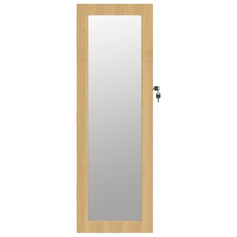 Sieradenkast met spiegel wandgemonteerd 30x8,5x90 cm wit 4