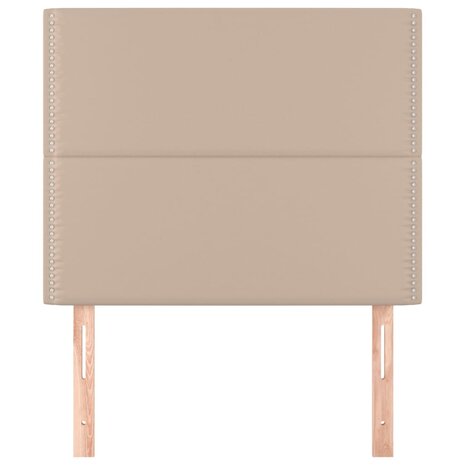 Hoofdborden 2 st 90x5x78/88 cm kunstleer cappuccinokleurig 3