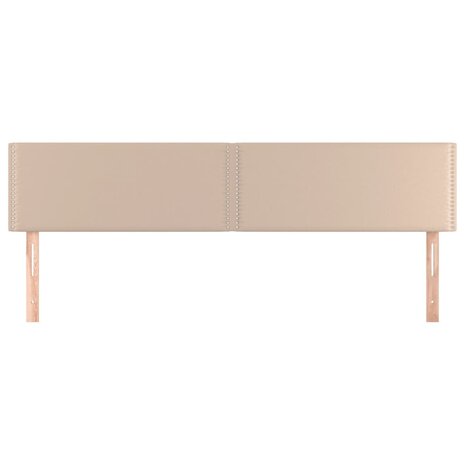 Hoofdborden 2 st 90x5x78/88 cm kunstleer cappuccinokleurig 3
