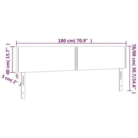 Hoofdborden 2 st 90x5x78/88 cm kunstleer cappuccinokleurig 8