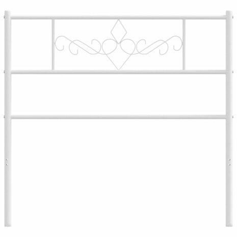 Hoofdbord 90 cm metaal wit 3