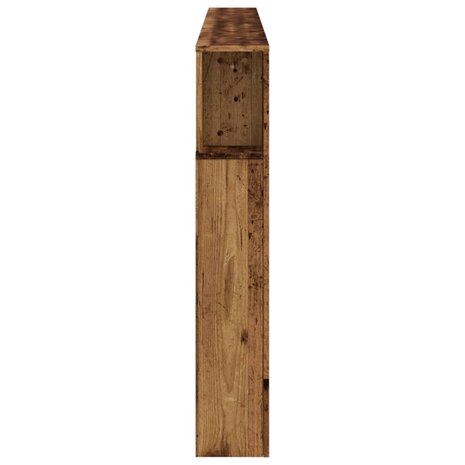 Hoofdeinde met LED 220x18,5x103,5 cm bewerkt hout oud hout 7
