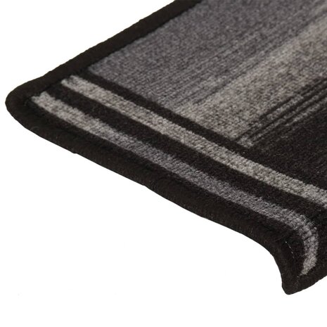 Trapmatten zelfklevend 5 st 65x21x4 cm zwart en grijs 6