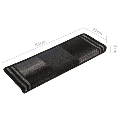 Trapmatten zelfklevend 5 st 65x21x4 cm zwart en grijs 7
