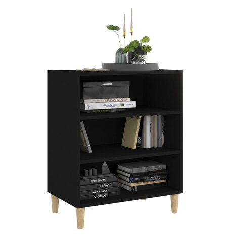 Dressoir 57x35x70 cm bewerkt hout zwart 3