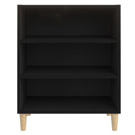 Dressoir 57x35x70 cm bewerkt hout zwart 4