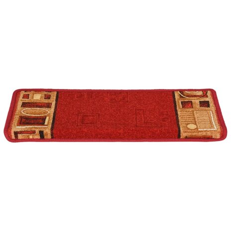 Trapmatten zelfklevend 5 st 65x21x4 cm rood 5