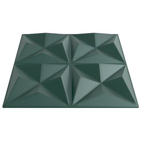 12 st Wandpanelen origami 3 m² 50x50 cm XPS groen 6