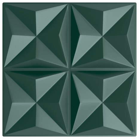 48 st Wandpanelen origami 12 m² 50x50 cm XPS groen 2