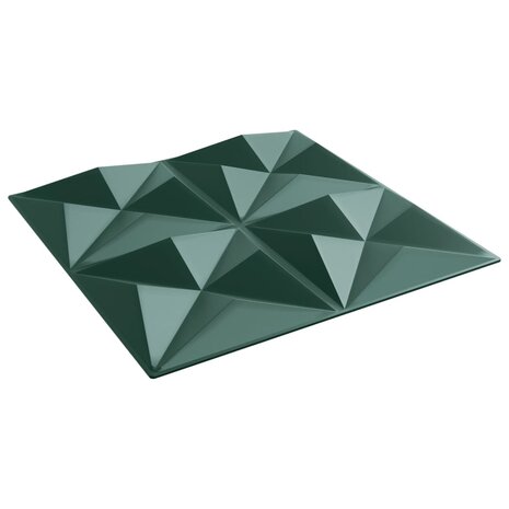 48 st Wandpanelen origami 12 m² 50x50 cm XPS groen 5