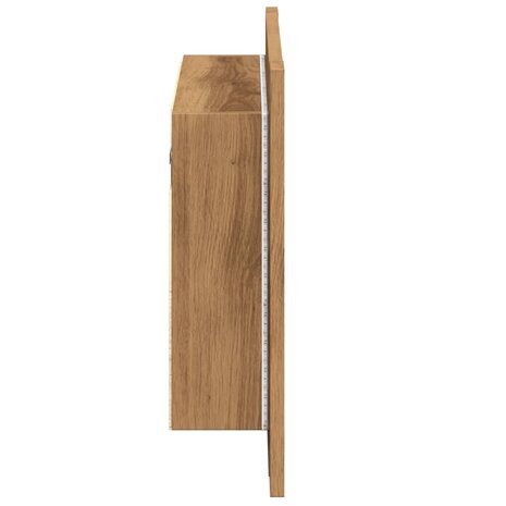 Spiegelkast LED 60x12x45 cm bewerkt hout artisanaal eikenkleur 8