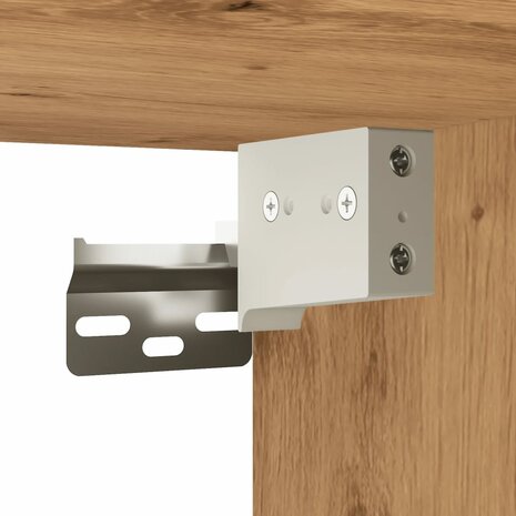Spiegelkast LED 60x12x45 cm bewerkt hout artisanaal eikenkleur 11