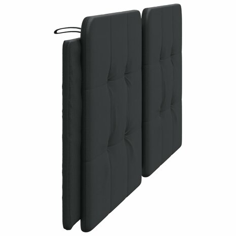 Hoofdbordkussen 200 cm kunstleer zwart 5