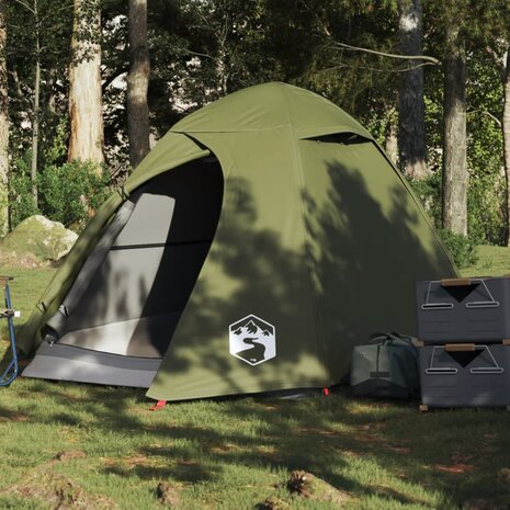 Koepeltent 2-persoons waterdicht olijfgroen 1