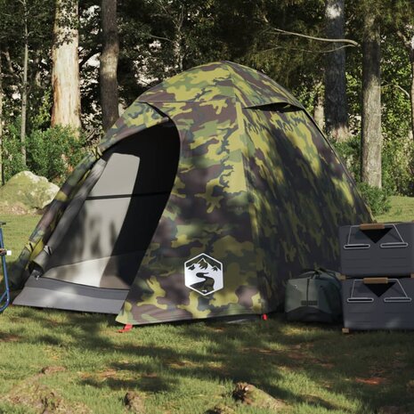 Koepeltent 2-persoons waterdicht camouflage 1