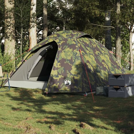 Koepeltent 3-persoons waterdicht camouflage 1