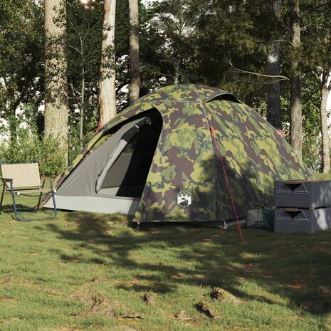 Koepeltent 3-persoons waterdicht camouflage 3
