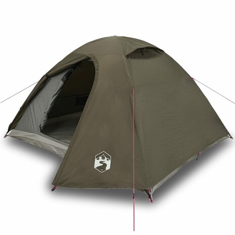 Koepeltent 4-persoons waterdicht bruin 2